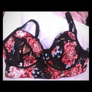 Torrid floral underwire bikini top
